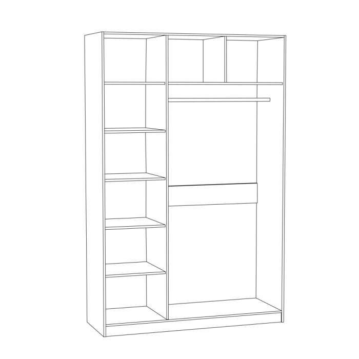 Для одежды, Шкаф комбинированный Ливерпуль 08.45.01