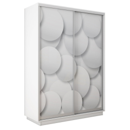 Шкаф-купе Экспресс 2-х дверный Фотопечать Шары Стекла 120х60х220