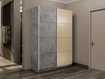 Шкаф-купе Прайм 2-х дверный ДСП/Стекло фисташка/Доводчики 160х57х230