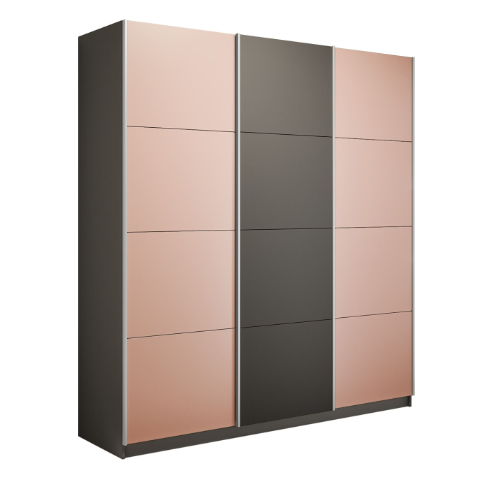 Шкафы-купе 3-х дверные, Шкаф-купе Эста 3-х дверный ДСП/Стекла пудра/Доводчик 270х66х240