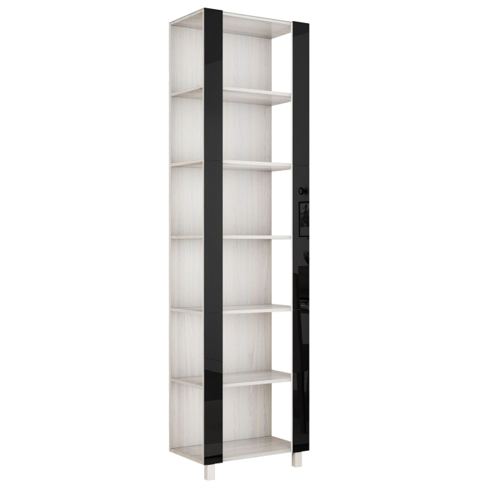 Открытые, Стеллаж модульный Универсальный 35х60х220 Черное стекло