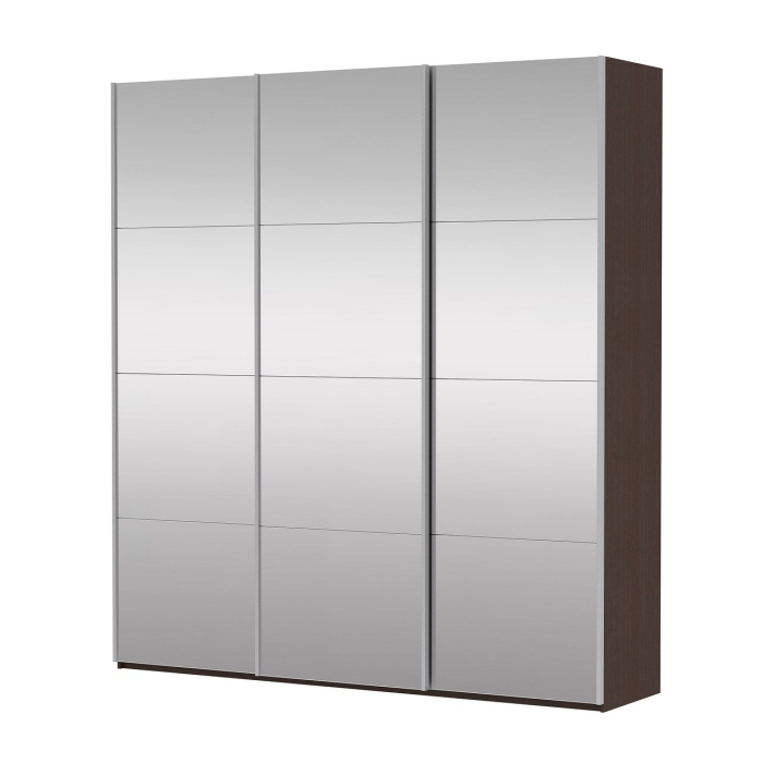 Шкафы-купе 3-х дверные, Шкаф Прайм трио Зеркало 2300 х 1800 х 570