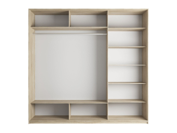 Шкаф-купе Прайм 3-х дверный Стекла черные/Доводчики 180х57х230