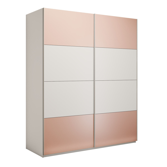 Шкафы-купе 2-х дверные, Шкаф-купе Эста 2-х дверный ДСП/Стекла пудра/Доводчик 160х66х240