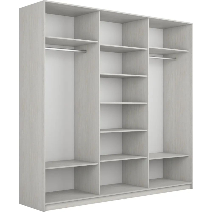 Шкафы-купе 3-х дверные, Шкаф-купе Прайм Широкий 3-х дверный ДСП/Стекла хаки/Доводчики 240х57х230