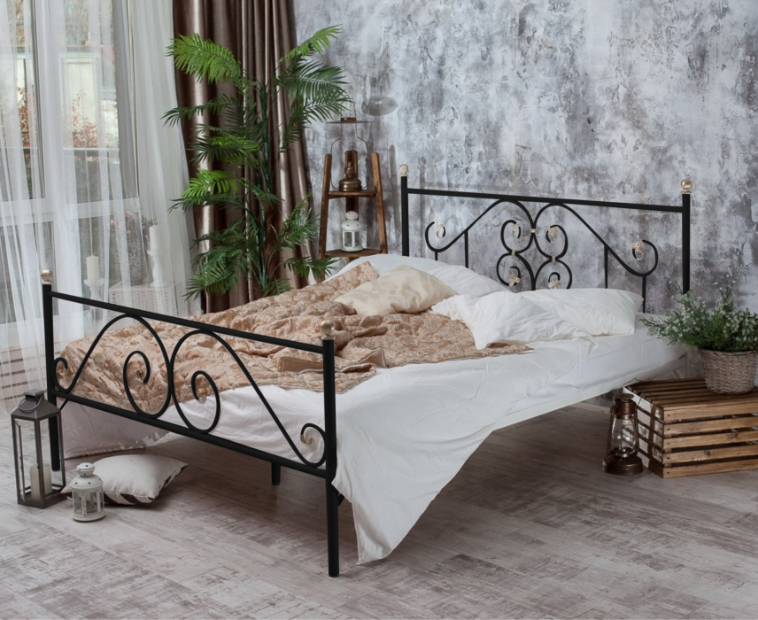 Кованые кровати, Кованая кровать Камелия 1.6 с двумя спинками