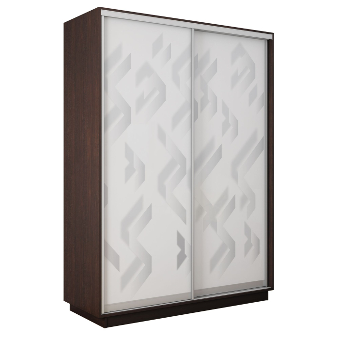 Шкафы-купе 2-х дверные, Шкаф-купе Экспресс 2-х дверный Фотопечать Ленты Стекла 120х60х220