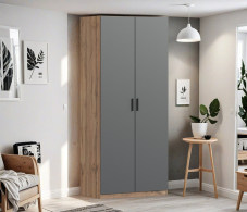 В спальню, Шкаф двухдверный Макс 1000 мм, вариант №5 (ЛДСП, корпус дуб вотан)