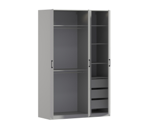 Шкаф трехдверный Макс 1500 мм, вариант №2 (ЛДСП)