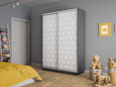 Шкафы-купе 2-х дверные, Шкаф-купе Экспресс 2-х дверный Фотопечать Калейдоскоп Стекла 120х60х240