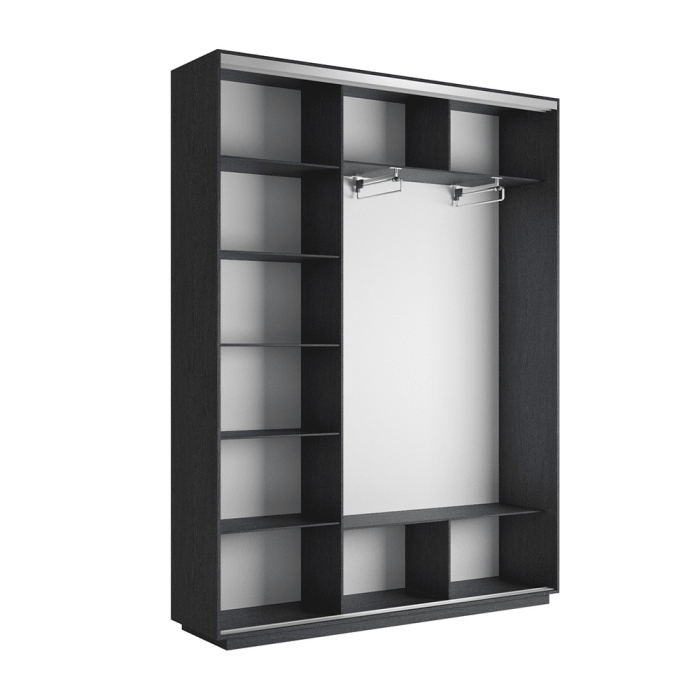 Шкафы-купе 3-х дверные, Шкаф-купе Экспресс 3-х дверный Фотопечать Квадрат Стекла 210х45х240