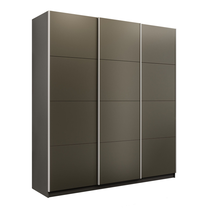 Шкафы-купе 3-х дверные, Шкаф-купе Эста 3-х дверный ДСП/Стекла хаки/Доводчик 300х66х240
