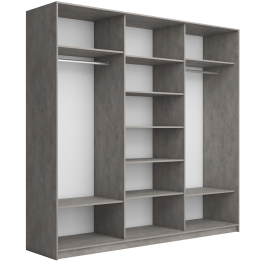 Шкаф-купе Прайм Широкий 3-х дверный Стекла хаки/ДСП/Доводчики 240х57х230