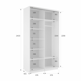 Шкаф-купе Экспресс 2-х дверный Фотопечать Квадрат Стекла 140х60х240