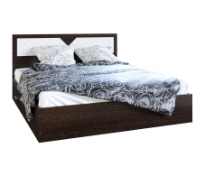 Кровати 160 см, ЛДСП Кровать НИКОЛЬ 1,6 Венге-Лиственница светлая