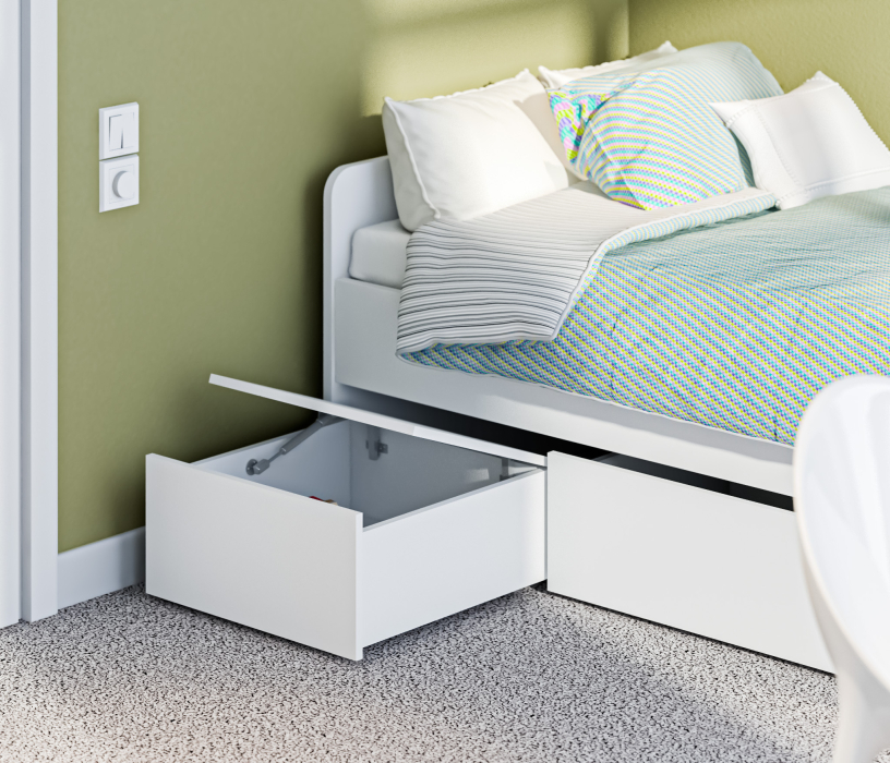 Кровати 90 см, Терра Кровать СБ-3149/1 с ящиками, основание СБ-3343 в подарок!