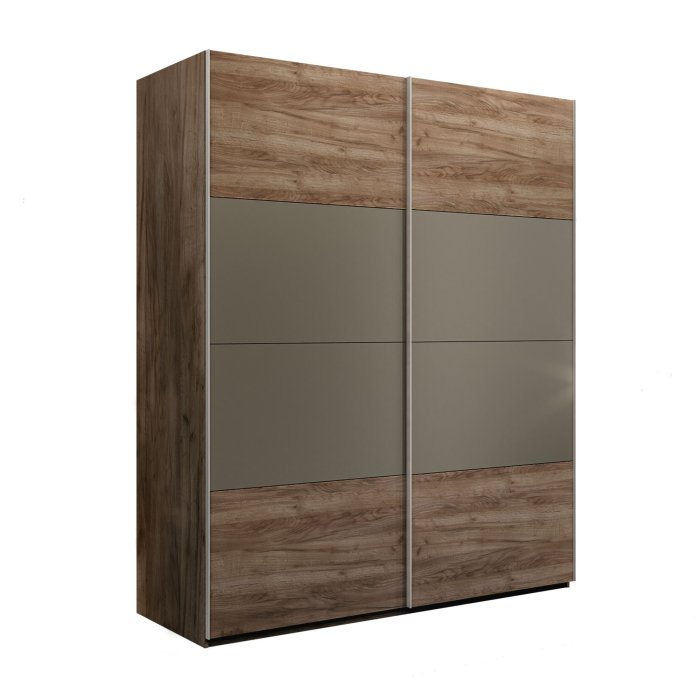 Шкафы-купе 2-х дверные, Шкаф-купе Эста 2-х дверный ДСП/Стекла хаки/Доводчик 200х66х240