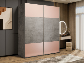 Шкаф-купе Эста 2-х дверный ДСП/Стекла пудра/Доводчик 180х66х240