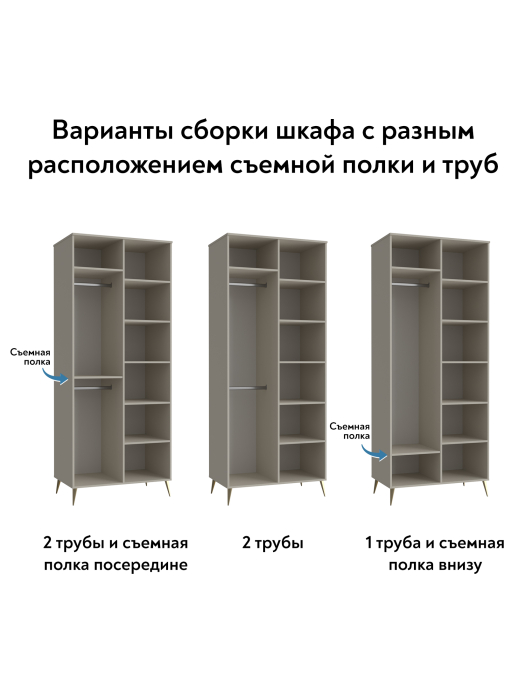 Шкафы двухстворчатые, Шкаф для одежды Оливия ОЛ-01