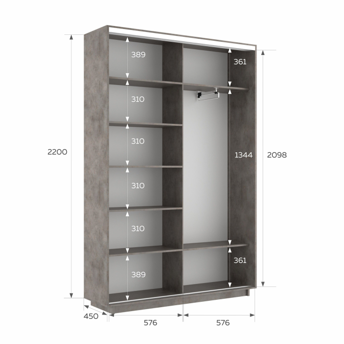 Шкафы-купе 2-х дверные, Шкаф-купе Экспресс 2-х дверный Фотопечать Ленты Стекла 140х45х240