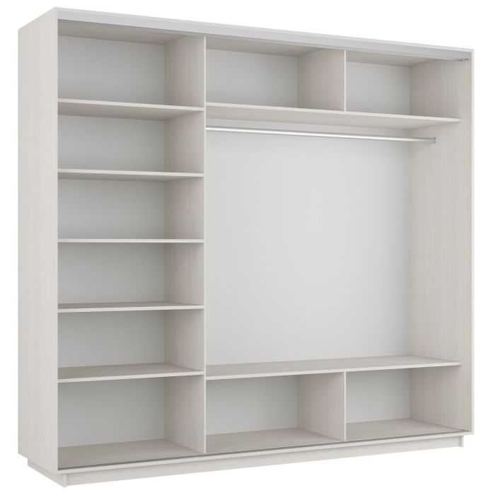 Шкафы-купе, Шкаф-купе Экспресс Медиум (2 зеркала) трио 2200 x 2400 x 600