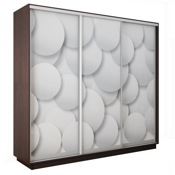 Шкафы-купе 3-х дверные, Шкаф-купе Экспресс 3-х дверный Фотопечать Шары Стекла 180х60х220