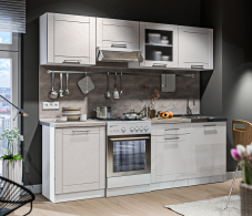 Кухонные гарнитуры, Кухонный гарнитур Натали Белый/МДФ Онденс/МетрополитанR5
