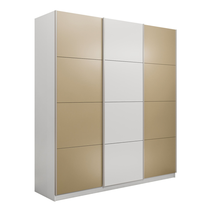 Шкафы-купе 3-х дверные, Шкаф-купе Прайм Широкий 3-х дверный Стекла фисташка/ДСП/Доводчики 240х57х230