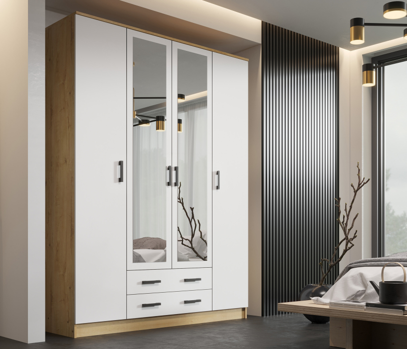 Шкафы распашные, Шкаф Квадро распашной 1,6 м ЛДСП