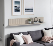 Настенные полки, Полка Турин СБ-3569 Кашемир серый,МДФ Кашемир