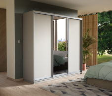 Шкафы-купе, Шкаф-купе Экспресс Медиум (1 зеркало) трио 2400 x 2400 x 600