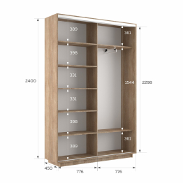 Шкаф-купе Экспресс 2-х дверный Фотопечать Шары Стекла 160х45х240