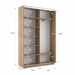 Шкаф-купе Экспресс 2-х дверный Фотопечать Калейдоскоп Стекла 120х45х240