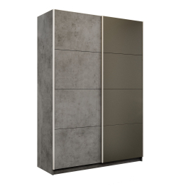 Шкаф-купе Прайм 2-х дверный ДСП/Стекло хаки/Доводчики 120х57х230