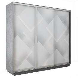 Шкаф-купе Экспресс 3-х дверный Фотопечать Квадрат Стекла 210х60х220