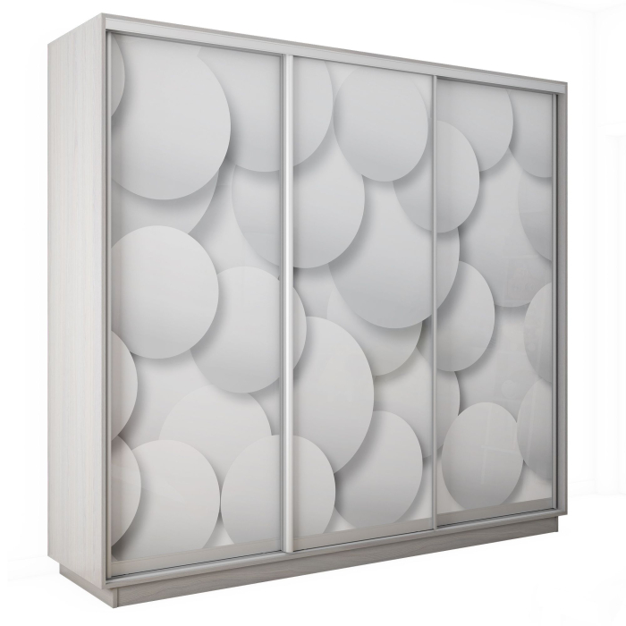 Шкафы-купе 3-х дверные, Шкаф-купе Экспресс 3-х дверный Фотопечать Шары Стекла 180х60х240