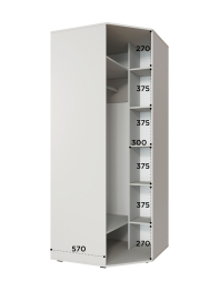 Шкаф угловой Эмилия ЭЛ-17К с зеркалом