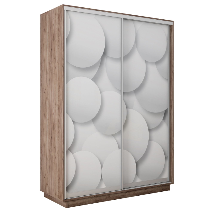 Шкафы-купе 2-х дверные, Шкаф-купе Экспресс 2-х дверный Фотопечать Шары Стекла 120х60х220