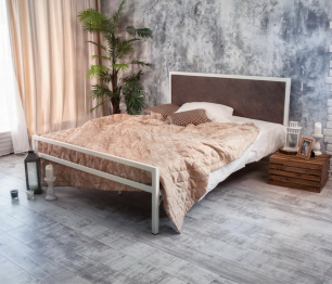 Кровать в стиле лофт Лоренцо 0.9 (Белый)