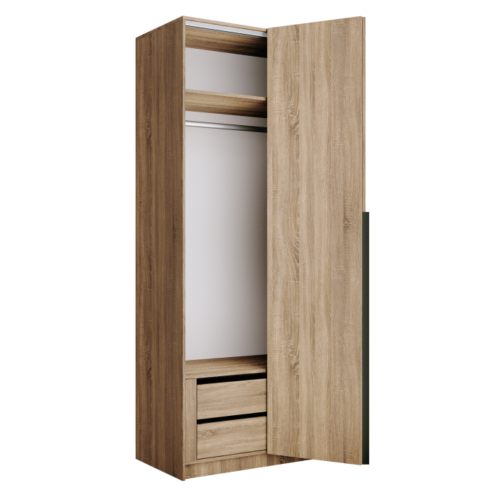 Шкафы распашные, Шкаф складной Е1 Локер ("Гармошка") 101х52,5х220 см, с модулем