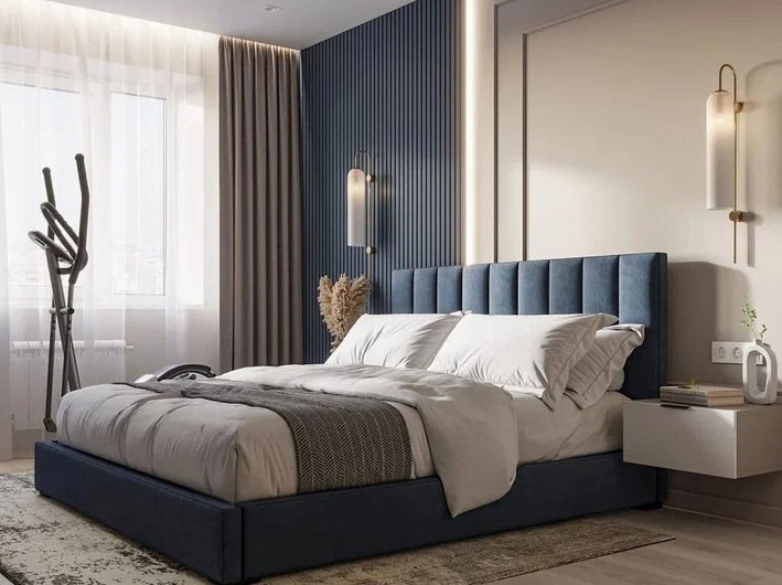 Мягкая кровать, Кровать Жардин Нова, с подъемным механизмом, 140*200, ground 06