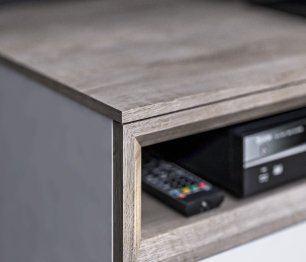 Тумба ТВ NAGOS СБ-3037 Белый Бриллиант,Дуб Риббек/Белый Бриллиант