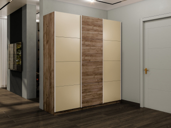 Шкаф-купе Прайм 3-х дверный Стекла фисташка/ДСП/Доводчики 210х57х230