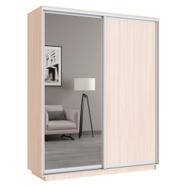 Шкаф-купе Экспресс 2-х дверный, ДСП/Зеркало, 180х45х220