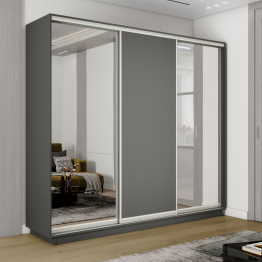 Шкаф-купе Экспресс 3-х дверный, Зеркало/ДСП/Зеркало, 180х60х240