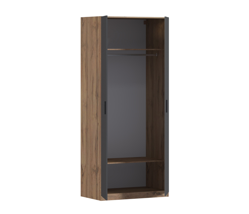 В спальню, Шкаф двухдверный Макс 1000 мм, вариант №1 (ЛДСП, корпус дуб вотан)