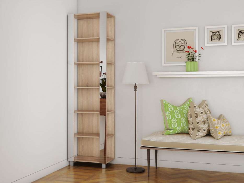 Открытые, Стеллаж модульный Универсальный 35х44х240 Зеркало