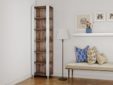 Открытые, Стеллаж модульный Универсальный 35х51х230 Белое стекло