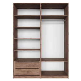 Распашной шкаф Локер 800+800 с ящиками и полками слева