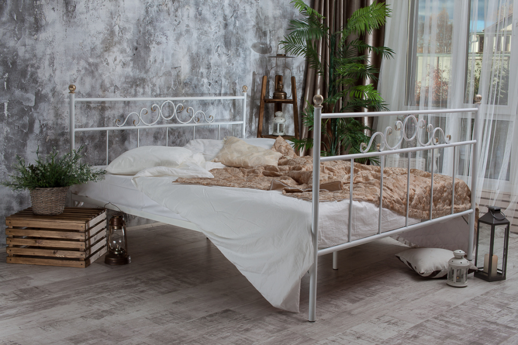 Кованые кровати, Кованая кровать Сандра1.6 с двумя спинками
